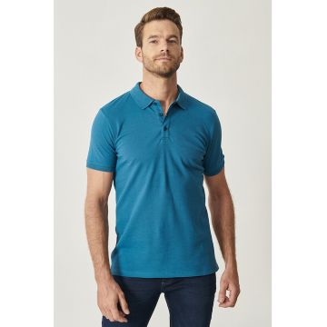 Tricou polo slim fit de bumbac