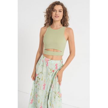 Top crop cu decupaj frontal Sara