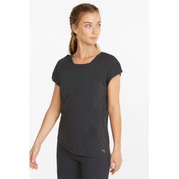 Tricou cu terminatie asimetrica si tehnologie dryCELL pentru yoga Studio Foundation