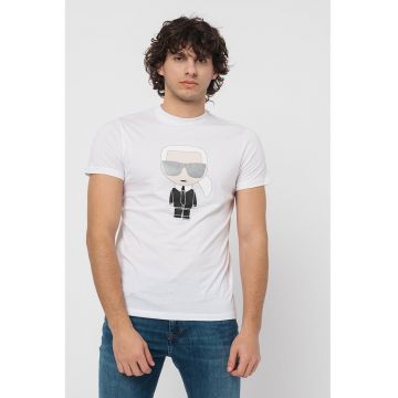 Tricou de bumbac cu imprimeu Karl