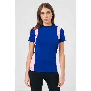 Tricou cu model colorblock si decupaje