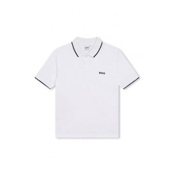 Tricou polo cu imprimeu logo discret