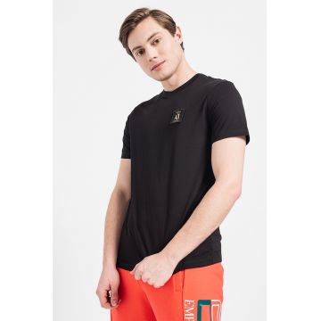 Tricou regular fit cu logo discret