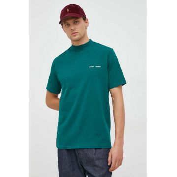 Samsoe Samsoe tricou din bumbac culoarea verde, neted