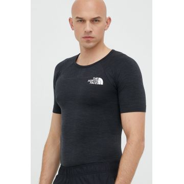 The North Face tricou sport Mountain Athletics culoarea negru, melanj