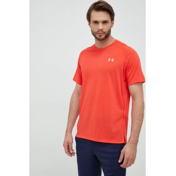 Under Armour tricou de alergare culoarea rosu, neted