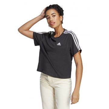 Tricou crop lejer de bumbac Essentials