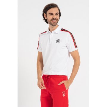 Tricou polo cu benzi logo