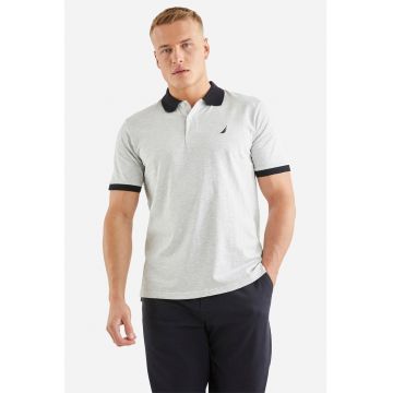 Tricou polo regular fit cu logo contrastant Elgar