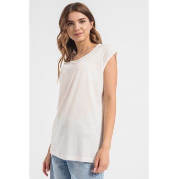 Tricou relaxed fit cu maneci aripioara