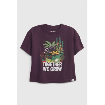 Tricou de bumbac organic cu imprimeu grafic