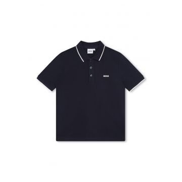 Tricou polo cu imprimeu logo discret