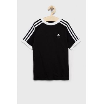 adidas Originals tricou copii culoarea negru, cu imprimeu