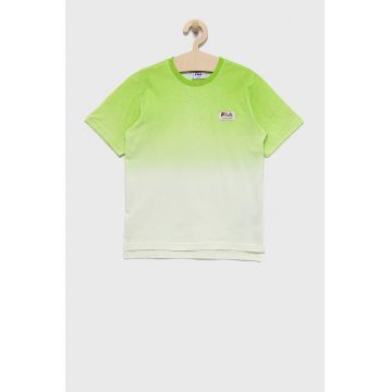 Fila tricou de bumbac pentru copii culoarea verde, modelator