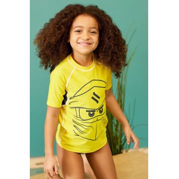 Lego Wear tricou copii culoarea galben, cu imprimeu