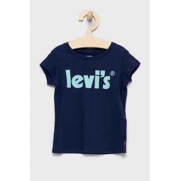 Levi's tricou de bumbac pentru copii culoarea albastru marin