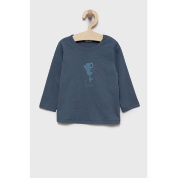 United Colors of Benetton longsleeve din bumbac pentru copii