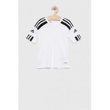 Adidas Performance tricou copii culoarea alb, cu imprimeu