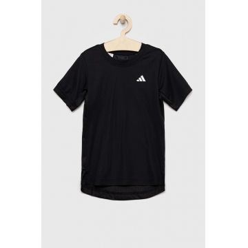 Adidas Performance tricou copii culoarea negru, neted