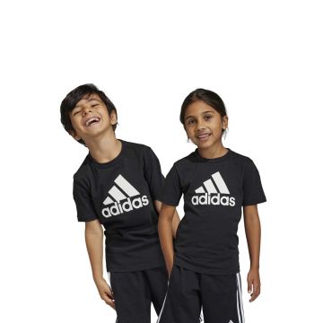 Adidas tricou de bumbac pentru copii LK BL CO culoarea negru, cu imprimeu