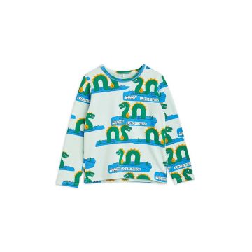 Mini Rodini longsleeve copii culoarea verde, modelator