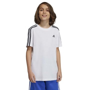 Adidas tricou de bumbac pentru copii U 3S culoarea alb, cu imprimeu