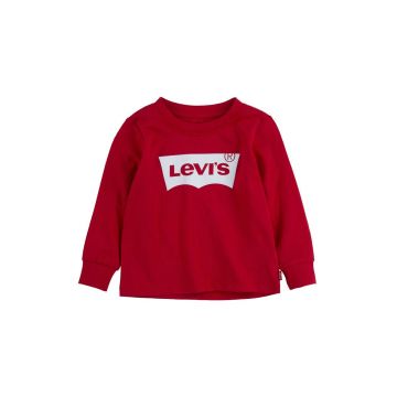 Levi's Longsleeve copii culoarea rosu, cu imprimeu