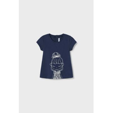 Mayoral tricou de bumbac pentru copii culoarea albastru marin