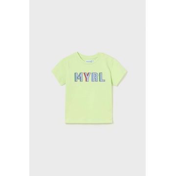 Mayoral tricou de bumbac pentru copii culoarea verde, cu imprimeu