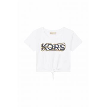 Michael Kors tricou de bumbac pentru copii culoarea alb