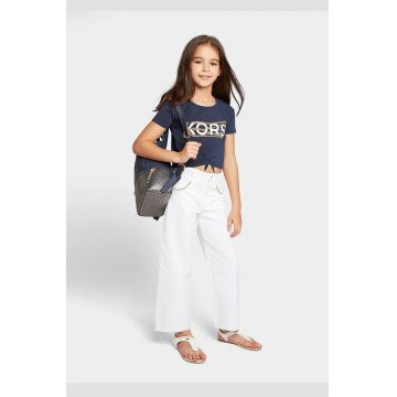 Michael Kors tricou de bumbac pentru copii culoarea albastru marin