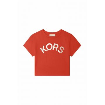 Michael Kors tricou de bumbac pentru copii culoarea rosu