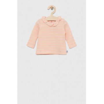 United Colors of Benetton longsleeve copii culoarea roz