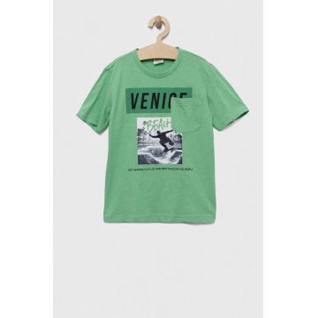 Birba&Trybeyond tricou de bumbac pentru copii culoarea verde, cu imprimeu