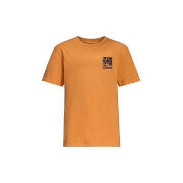 Jack Wolfskin tricou de bumbac pentru copii TEEN EXPLORING T B culoarea galben, cu imprimeu