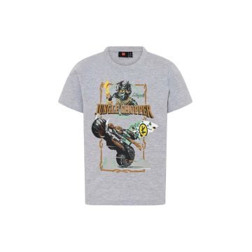 Lego tricou de bumbac pentru copii culoarea gri, cu imprimeu