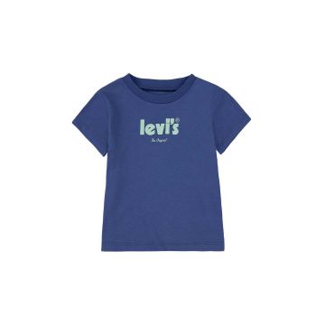 Levi's tricou de bumbac pentru copii culoarea albastru marin, cu imprimeu