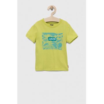 Levi's tricou de bumbac pentru copii culoarea verde, cu imprimeu