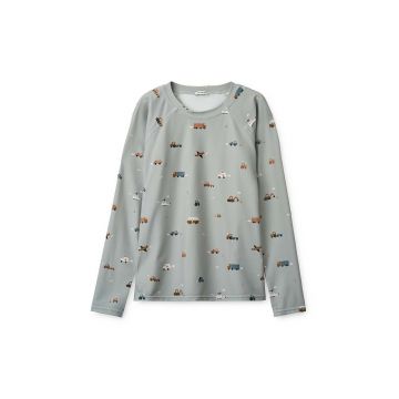 Liewood longsleeve de baie pentru copii culoarea gri