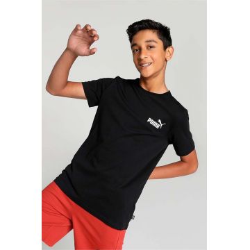 Puma tricou de bumbac pentru copii ESS Small Logo Tee B culoarea negru, cu imprimeu