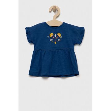 zippy tricou de bumbac pentru copii culoarea albastru marin