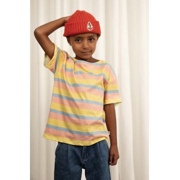 Mini Rodini tricou de bumbac pentru copii culoarea galben, modelator