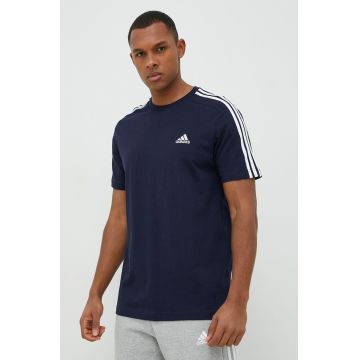 adidas tricou din bumbac culoarea bleumarin, cu imprimeu  IC9335