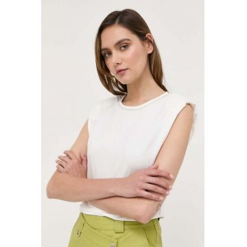 Morgan tricou femei, culoarea alb