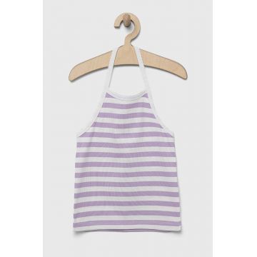 United Colors of Benetton top copii culoarea violet