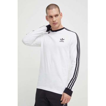 adidas Originals longsleeve din bumbac culoarea alb, cu model IA4879