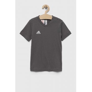 adidas Performance tricou de bumbac pentru copii ENT22 TEE Y culoarea gri, cu imprimeu