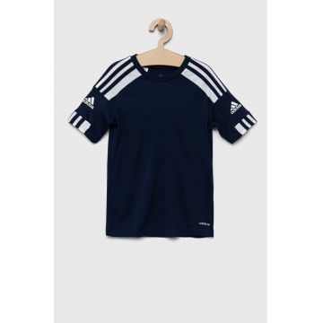 adidas Performance tricou copii culoarea albastru marin, cu imprimeu