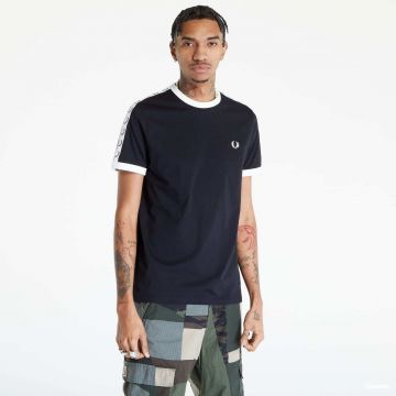 Tricou FRED PERRY Taped Ringer T-shirt Black