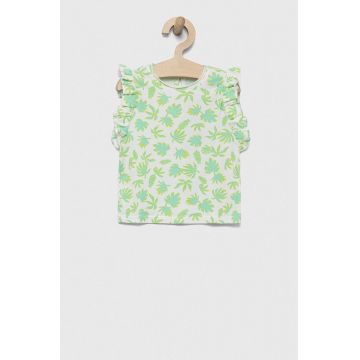 United Colors of Benetton tricou bebe culoarea verde